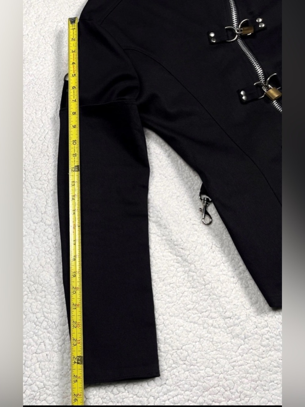 Lip Service Made in USA Fetish Straight Jacket Style Goth Punk Zip  M with key - Picture 7 of 9